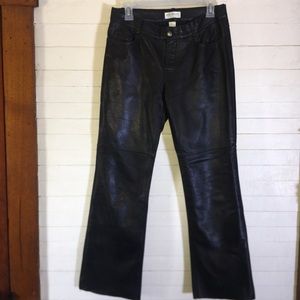 Hugo Buscoti High Rise Black Leather Pants
